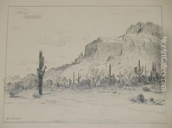 An Adobe Village, Taos, New Mexico Oil Painting - Albert Lorey Groll