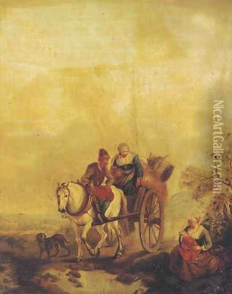 A rest on the way Oil Painting - Dutch School