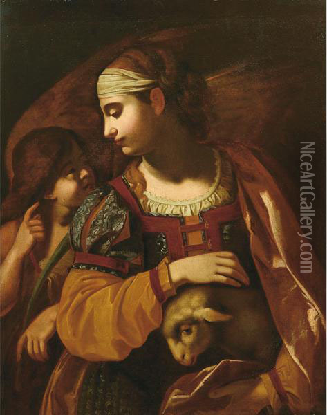 Santa Agnese Oil Painting - Antiveduto Grammatica