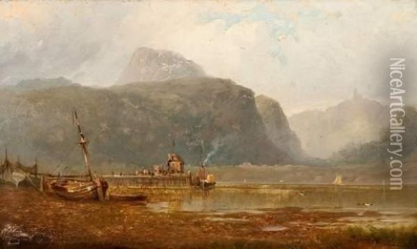 L'embarcadere, Ben Nuro Oil Painting - Jean Baptiste Henri Durand-Brager