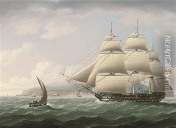 The Honourable East India Company's Ship Dunira Oil Painting - Thomas Buttersworth