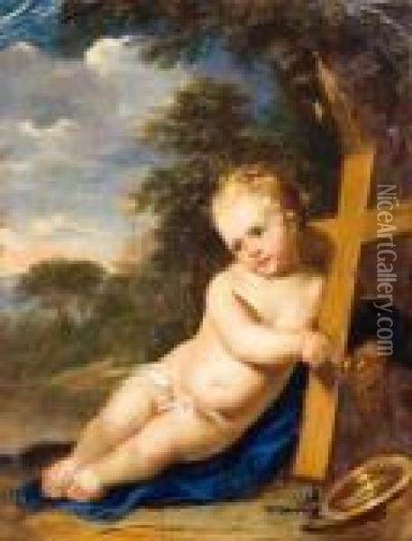 Le Christ Enfant Cuivre Oil Painting - Carlo Maratta or Maratti