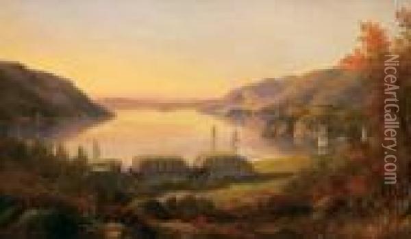 A Fort On The Hudson Oil Painting - Robert Walter Weir