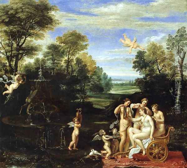 Landscape with the Toilet of Venus Oil Painting - Annibale Carracci