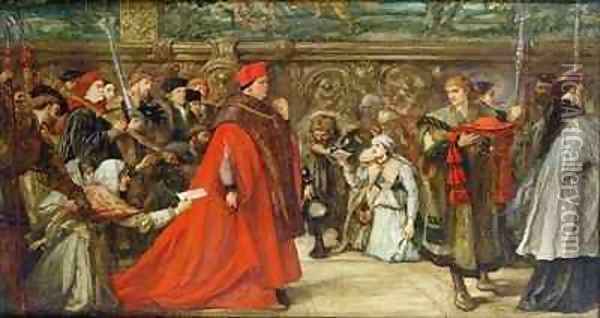 Cardinal Wolsey Going in Procession to Westminster Hall Oil Painting - Sir John Gilbert
