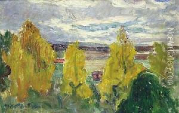 Hostlandskap 1911 Oil Painting - Helga Ring Reusch
