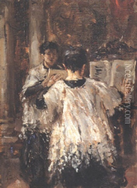 Chierichetti Oil Painting - Mose di Giosue Bianchi
