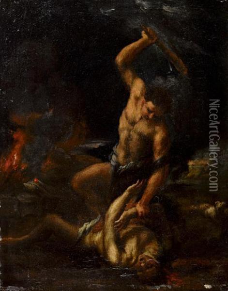 Cain And Abel Oil Painting - Lieven Mehus