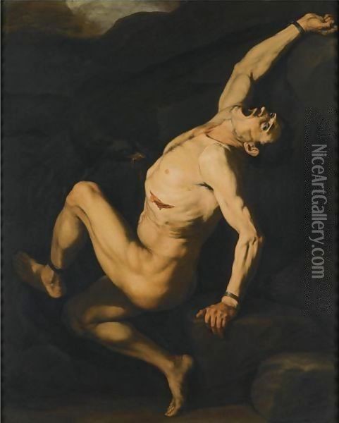 Prometheus Oil Painting - Jusepe de Ribera