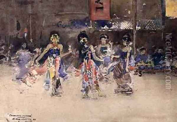 The Javanese Dancers 1889 Oil Painting - Arthur Melville