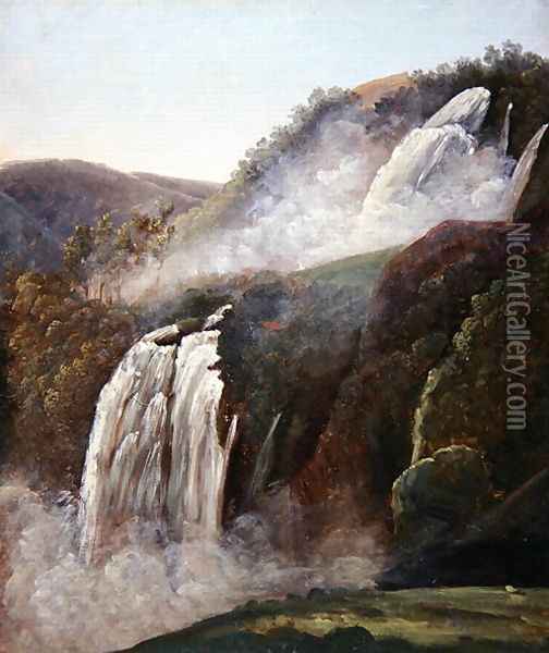 The Falls at Terni Oil Painting - George Augustus Wallis