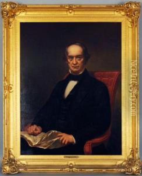 President Of Aetna Insurance Company Oil Painting - George Frederick Wright