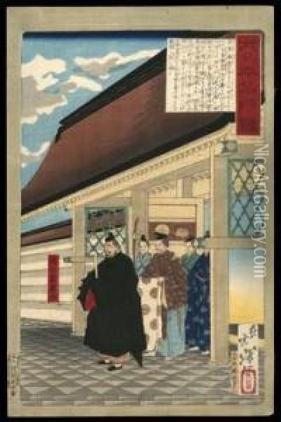 Tokugawa Ieyasu Oil Painting - Tsukioka Kinzaburo Yoshitoshi