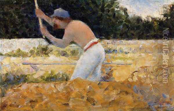 The Stone Breaker I Oil Painting - Georges Seurat
