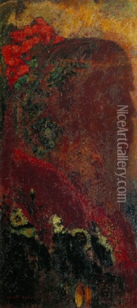 Profile De Lumiere Oil Painting - Odilon Redon