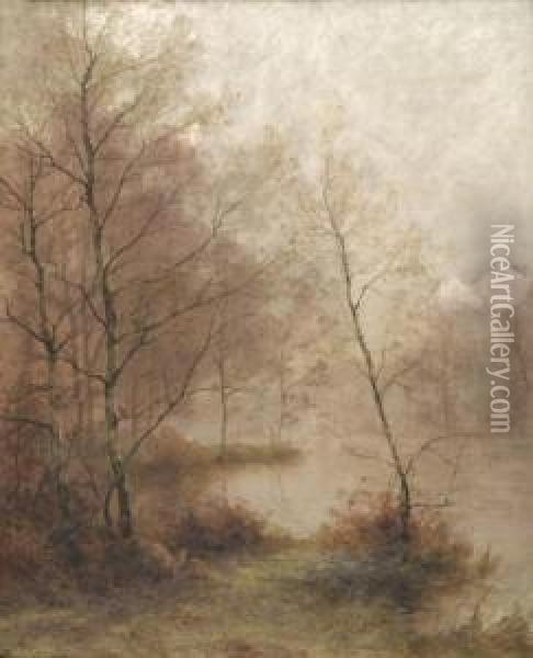 Paysage A L'etang Oil Painting - Albert Gabriel Rigolot