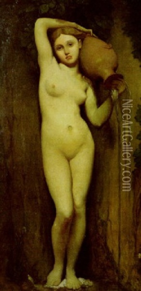 La Source Oil Painting - Jean-Auguste-Dominique Ingres