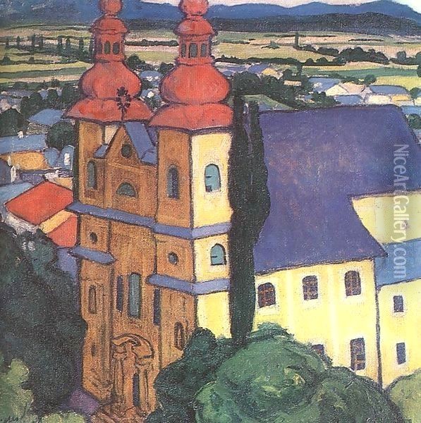 View from the Stephen Tower 1908 Oil Painting - Robert King