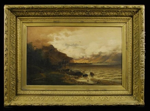 Fantasy View At Chateau De Chillon Oil Painting - George Savary Wasson