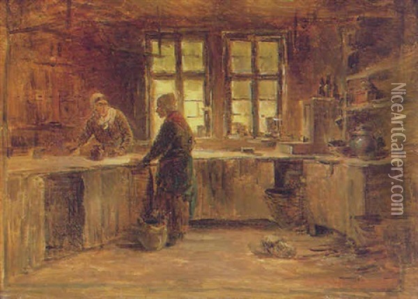 Im Kramladen - In Der Alten Apotheke Oil Painting - Anton Burger