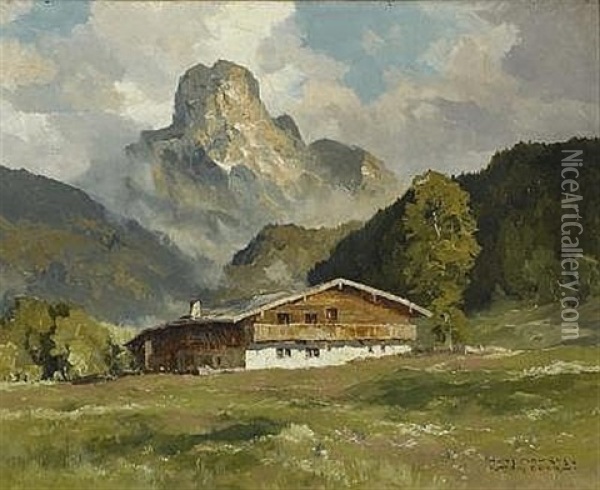 Filzmoos (mit Bischofsmutze) Oil Painting - Hans Maurus