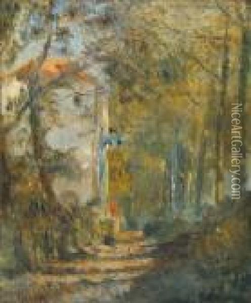 Chemin En Automne Oil Painting - Albert Lebourg