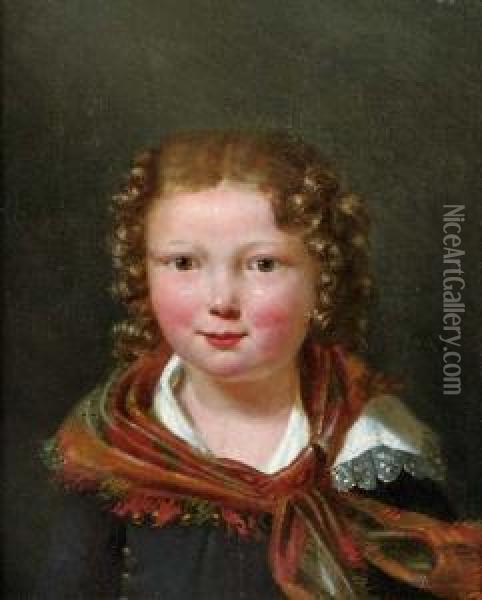 A Sweet Girl Oil Painting - Johann Baptist Reiter