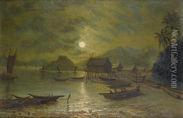 Basilisk Bay Oil Painting - Herkis Hume Nisbet