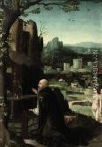 The Temptation Of Saint Anthony Oil Painting - The Master Of The Female Half-Lengths