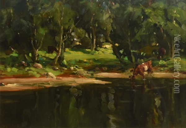 River Dun, Cushendun Oil Painting - James Humbert Craig