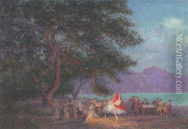 Evening Dance Oil Painting - Pere Ysern Alie