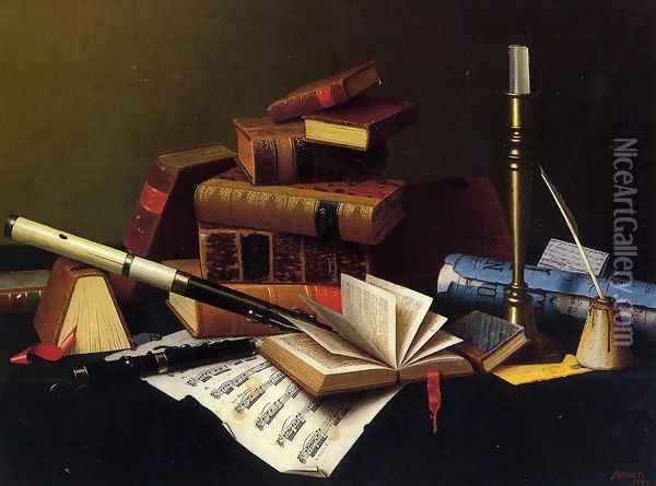 Music and Literature Oil Painting - William Michael Harnett