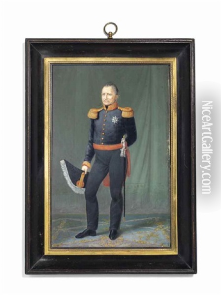 Joseph Philippe Oorloft (brussels 1793-1861) Oil Painting - Joseph-Philippe Oorloft