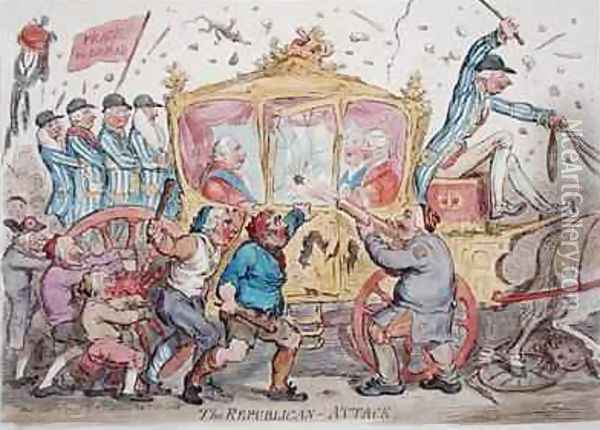 The Republican Attack Oil Painting - James Gillray