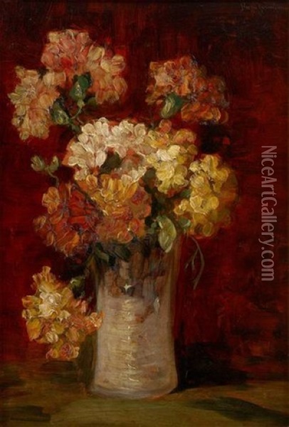 Vase Fleuri Oil Painting - Rosa Venneman