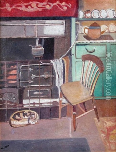 The Kitchen Oil Painting - Henry Silk