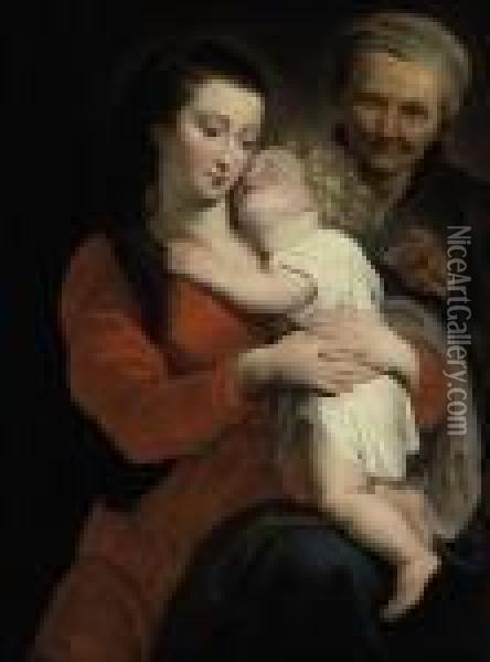 The Virgin And Child With Saint Anne Oil Painting - Peter Paul Rubens