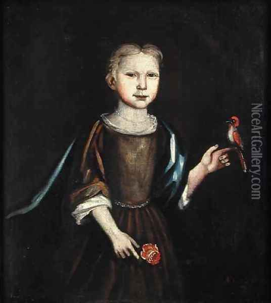 Portrait of Catherine Ten Broeck, 1719 Oil Painting - Nehemiah Partridge
