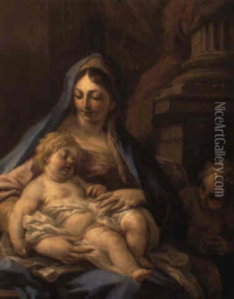Maria Med Jesusbarnet Oil Painting - Anton Raphael Mengs