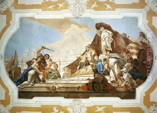 The Judgment of Solomon Oil Painting - Giovanni Battista Tiepolo