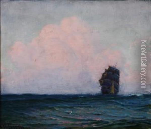 Aften Efter Storm Til Havs Oil Painting - Carl Wilhelm Barth