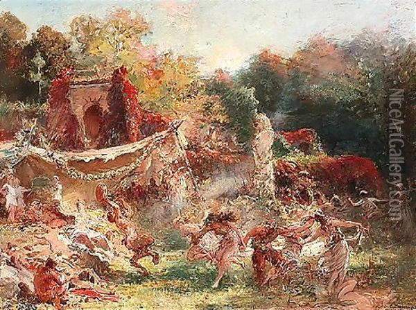 Spring bacchanale Oil Painting - Konstantin Egorovich Egorovich Makovsky