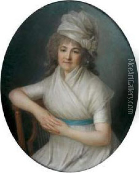 Portrait De Marie-therese Legendre De Villemorin Oil Painting - Marie-Victoire Lemoine
