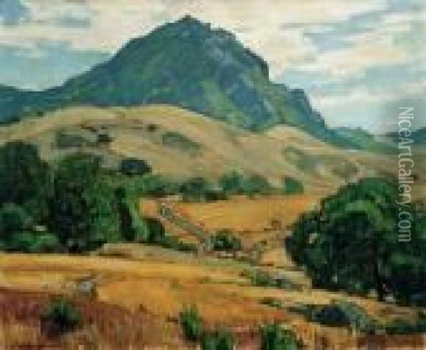 Mountain Peak Oil Painting - William Wendt