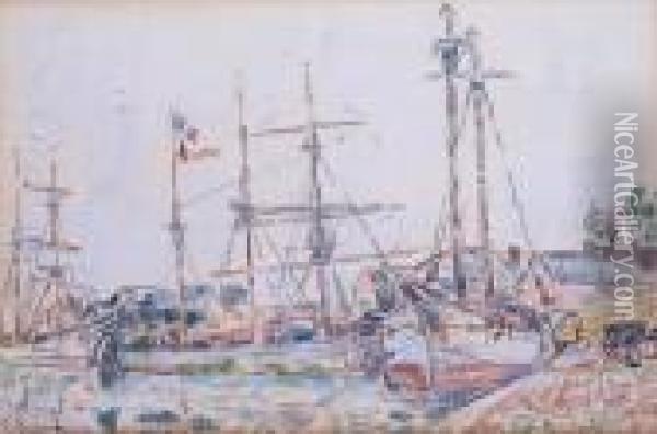 Le Port De Saint-servan Oil Painting - Paul Signac