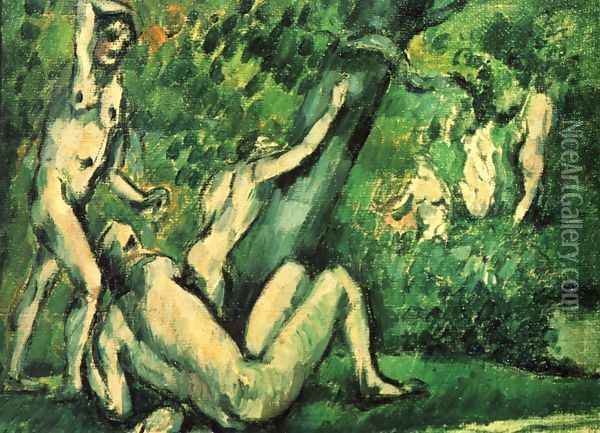 Bathers 8 Oil Painting - Paul Cezanne