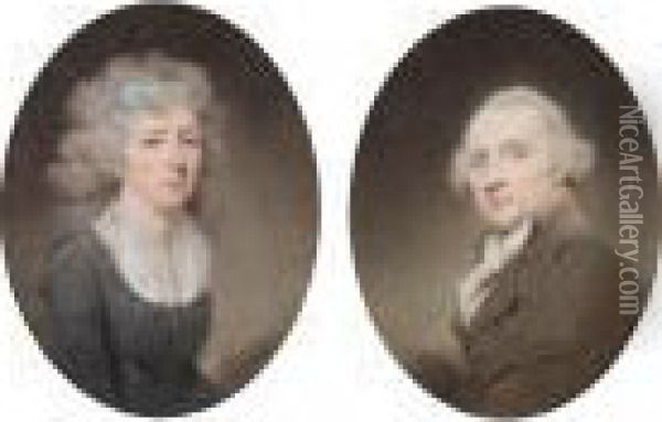 Portrait Of James Paterson; Portrait Of Mrs James Paterson Oil Painting - Sir Henry Raeburn
