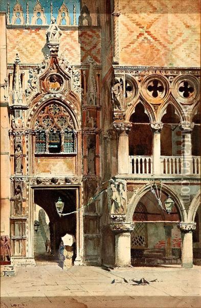 El Palacio Ducal De Venecia Oil Painting - Rocco Lentini