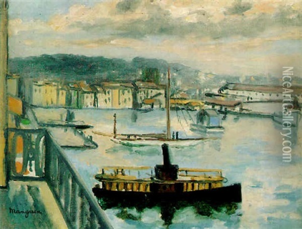 Bateau A La Seine, Toulon Oil Painting - Henri Charles Manguin