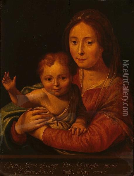 The Madonna And Child Oil Painting - Adam van Noort